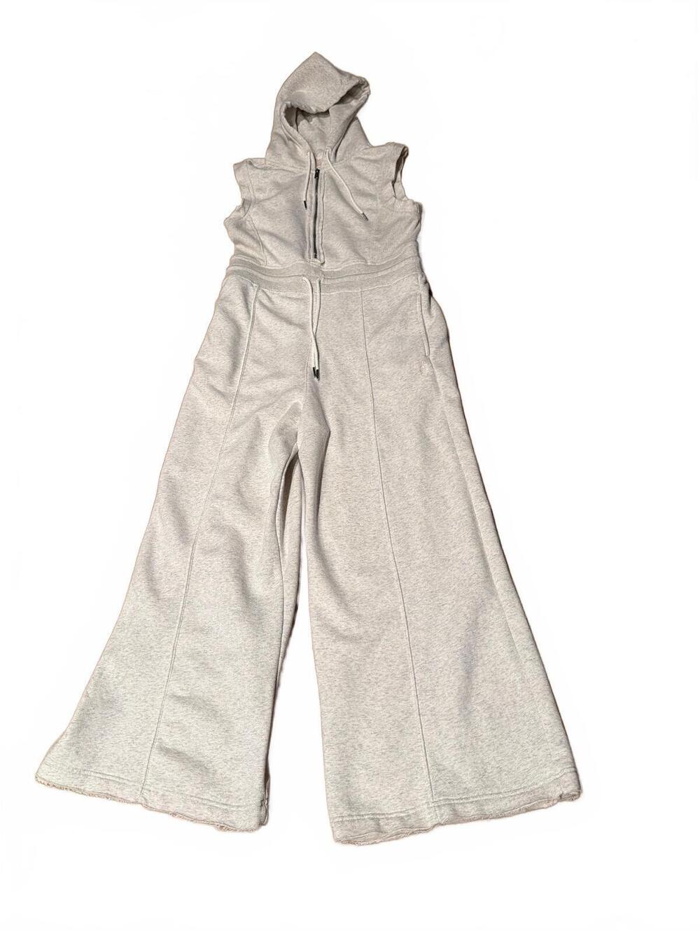 Free People Movement "Making It" Jumpsuit Womens XL Gray Fleece Cozy Pockets - Picture 2 of 12